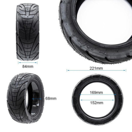 Безкамерна външна гума за тротинетка 80/65-6 | Гел