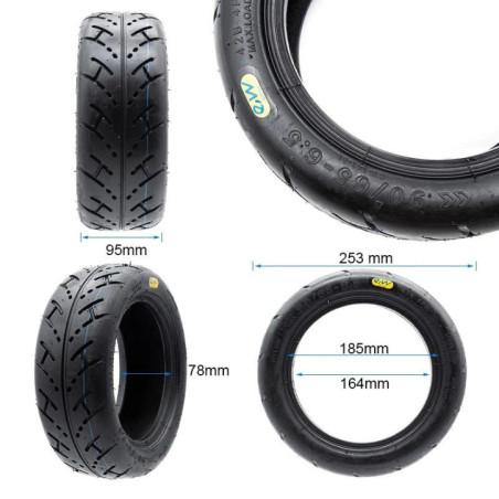 Безкамерна външна гума за тротинетка 90/65-6 | Гел