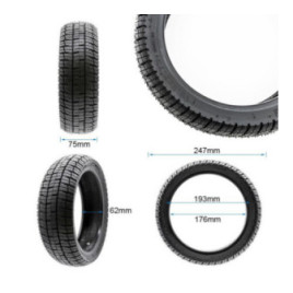 Безкамерна външна гума за тротинетка 10.5x2.75-7