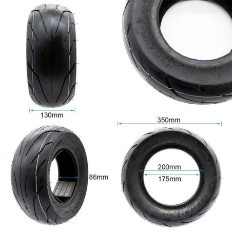 Безкамерна външна гума за тротинетка 135/75-7